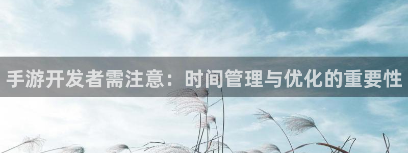 三牛娱乐是网络诈骗平台吗：手游开发者需注意：时间管理与优化的